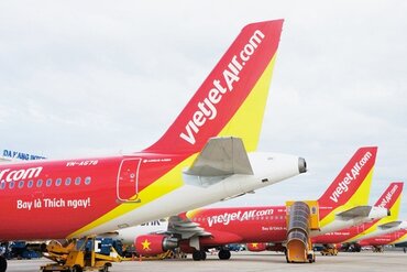 2017年前9个月越捷航空公司税前利润达近3万亿越盾