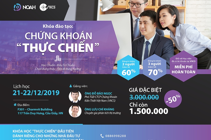 Đào tạo Chứng khoán "Thực chiến" - Cấp vốn đầu tư đến 10 triệu đồng