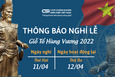 Thông báo nghỉ lễ Giỗ Tổ Hùng Vương 2022