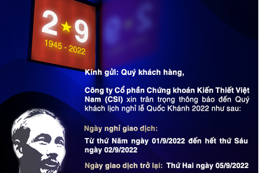 Thông báo lịch nghỉ lễ Quốc Khánh 2022