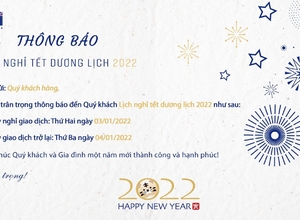Thông báo nghỉ Tết Dương lịch 2023