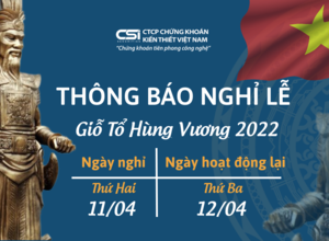 Thông báo nghỉ lễ Giỗ Tổ Hùng Vương 2022