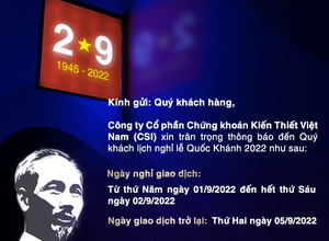 Thông báo lịch nghỉ lễ Quốc Khánh 2022