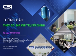 Thông báo về việc Thay đổi địa chỉ văn phòng hội sở