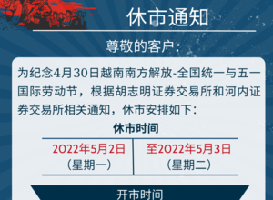 越南南方解放-全国统一与国际劳动节休市通知