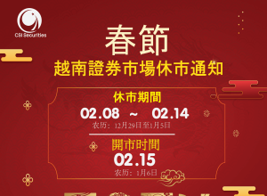 2024年春節越南證券市場休市通知