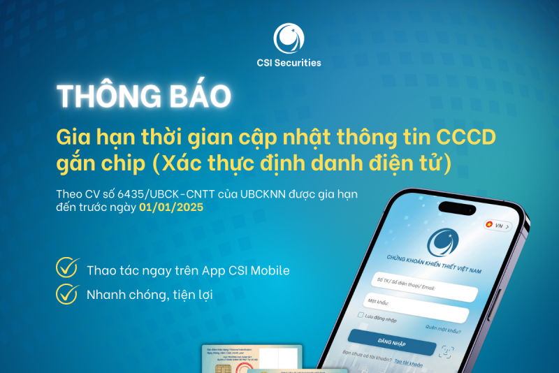 Thông báo Gia hạn thời gian cập nhật thông tin CCCD gắn chip