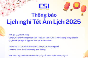 THÔNG BÁO LỊCH NGHỈ TẾT ÂM LỊCH 2025