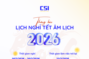 Thông báo Lịch nghỉ lễ Tết Âm lịch 2026