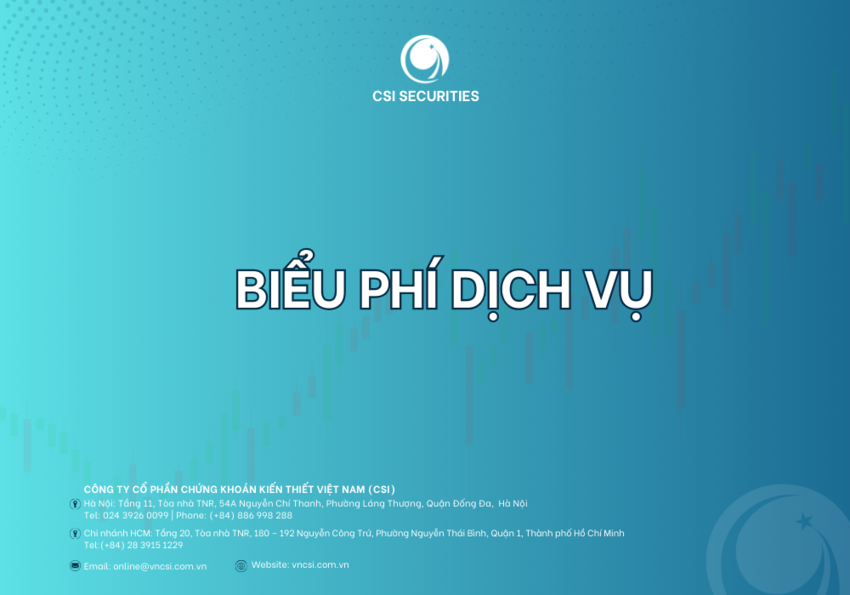 Biểu phí dịch vụ chứng khoán